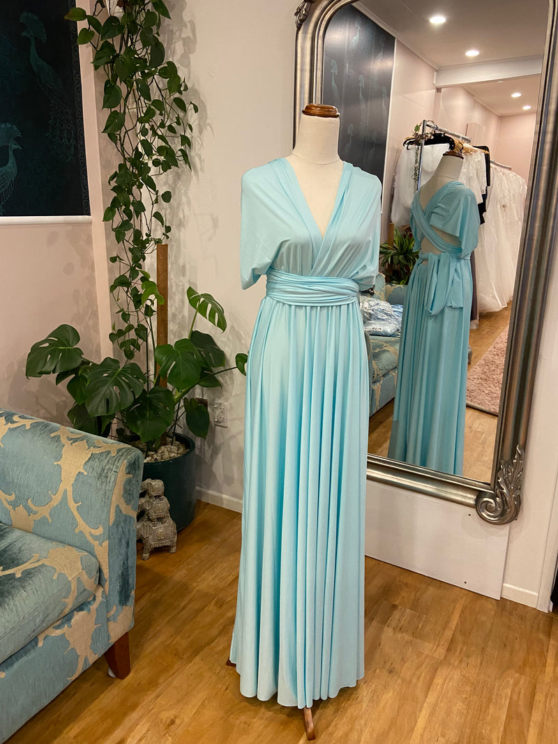 Baby Blue Convertible Infinity bridesmaid dress Bay Bridal
