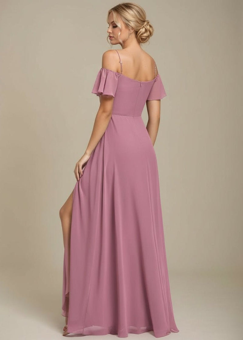 aurora bridesmaid dresses Drop Sleeve Dusky Rose Dress Ready to Send across front only of TEAL Revenge Mini Dress | Color:Eucalyptu