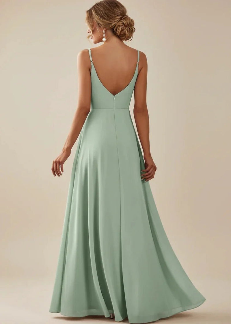 NZ Stocked Kaia bridesmaid dress with slit