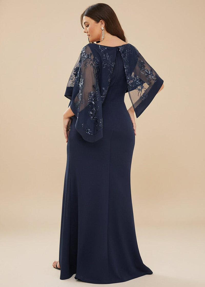 Darling Mother of the Bride Dress with Sleeve in Burgundy