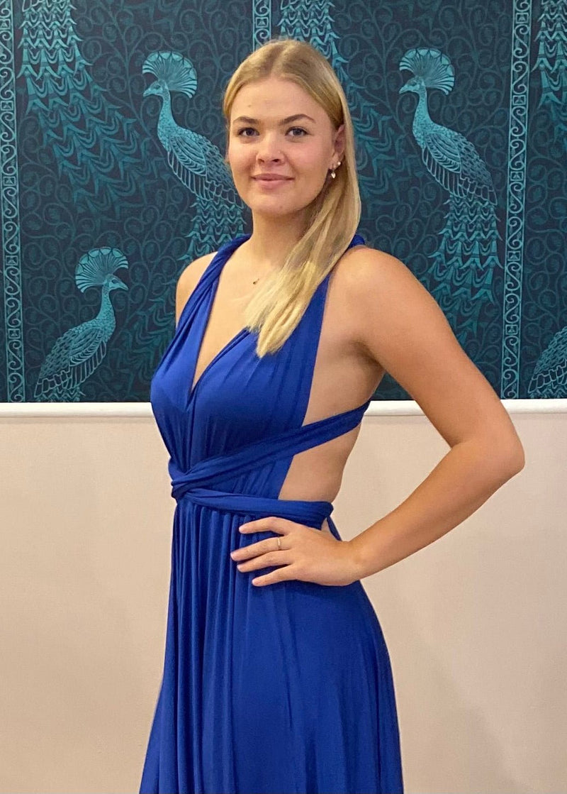 infinity dress royal blue Infinity Dress Gown Royal Blue Infinity Long Pleated Dress