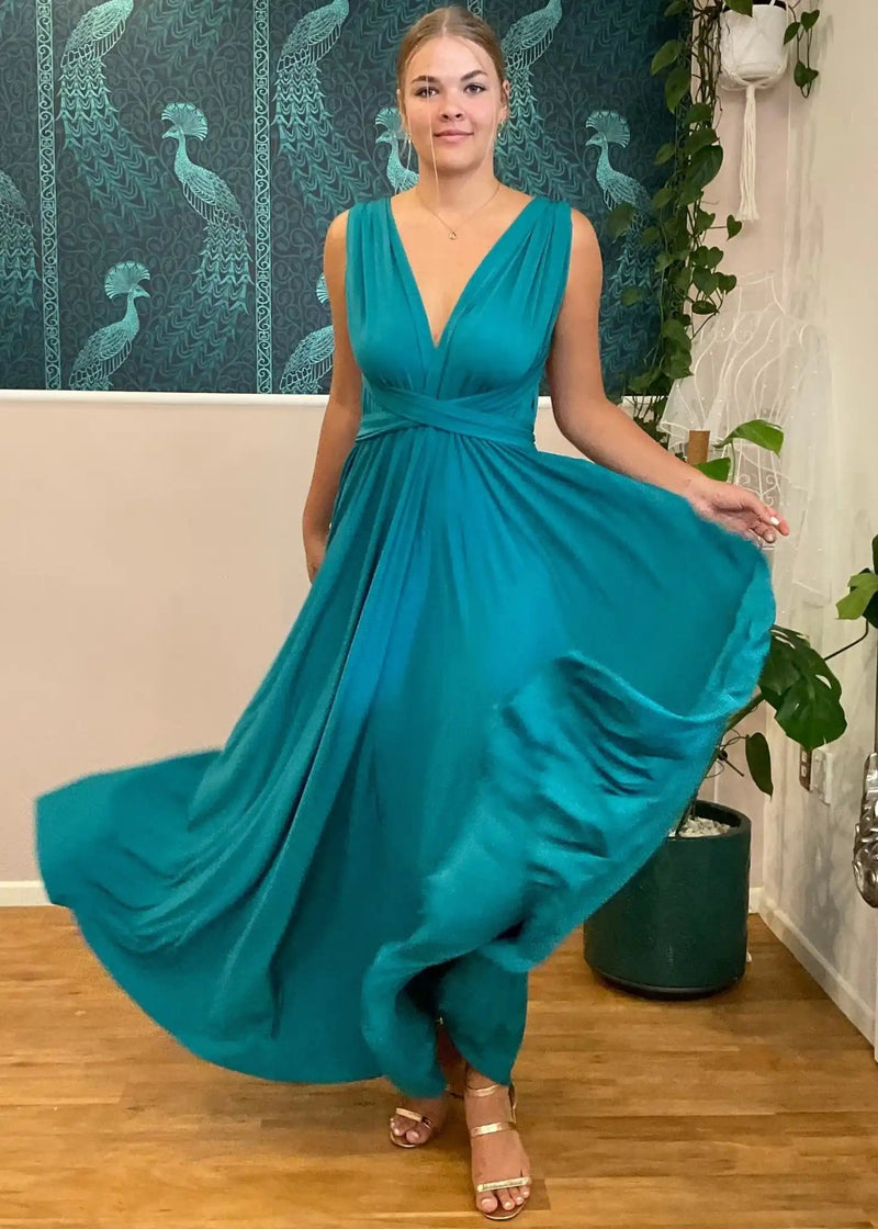 infinity dress teal green Wedding Dark Green Overall Dress Dark Green Wedding Dress Emerald Green Infinity Dress Teal Green