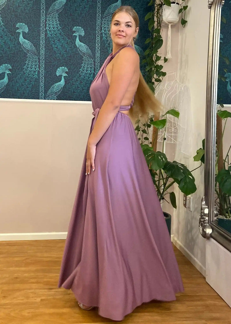Infinity Bridesmaid Dress NZ – Multiway Maxi Dress – Rose Purple