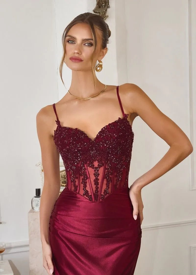 red formal dresses nz Evening Gowns Burgundy Dress Size 12 Burgundy Satin Corset Ball Dress Size 10-12 Bay Bridal hide:related-products