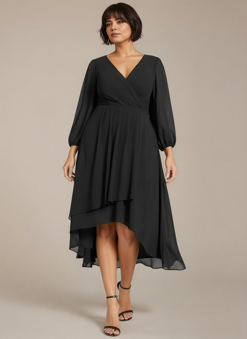 Mother of the bride dress in Black front shot of lady in the dress, Bay Bridal and Ball Gowns