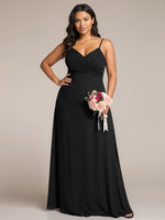 Malika elegant cross front cowl back bridesmaid dress