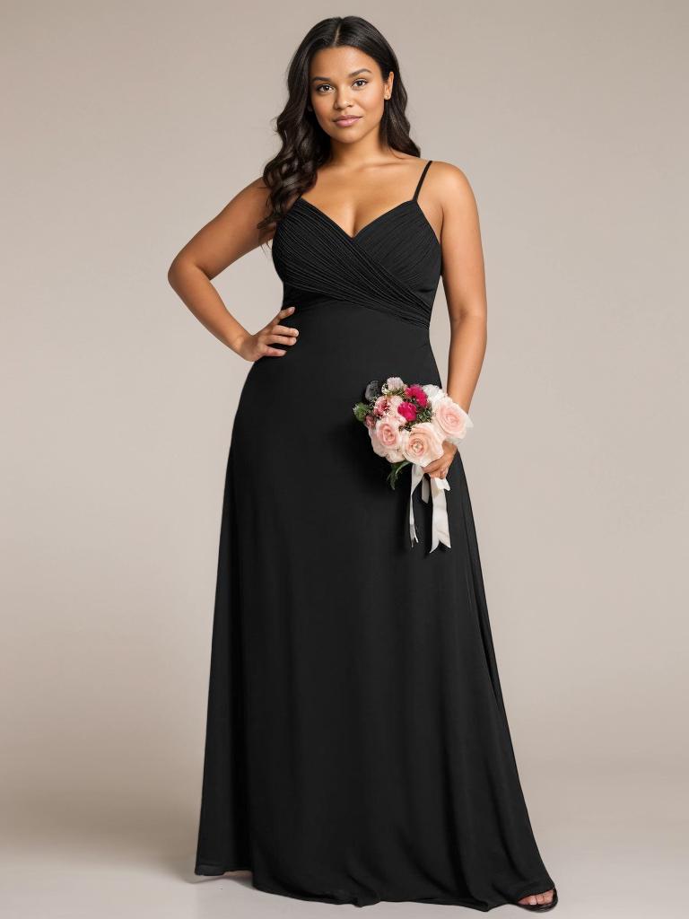 Malika elegant cross front cowl back bridesmaid dress