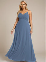 Malika elegant cross front cowl back bridesmaid dress