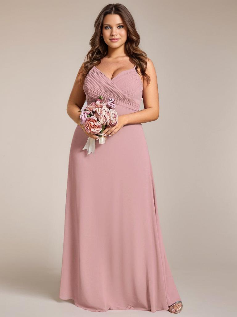 Malika elegant cross front cowl back bridesmaid dress