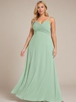 Malika elegant cross front cowl back bridesmaid dress