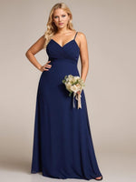 Malika elegant cross front cowl back bridesmaid dress