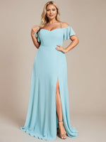 Aurora cold shoulder bridesmaid dress with split