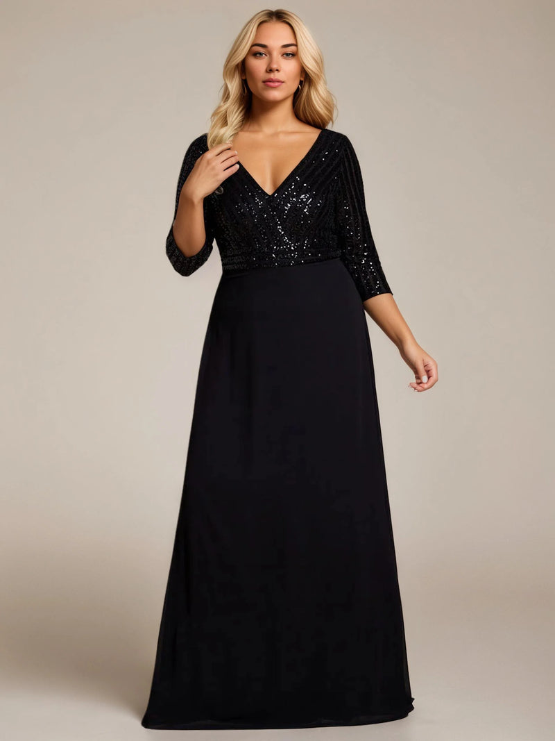 Yara decorated chiffon bridesmaid or ball dress
