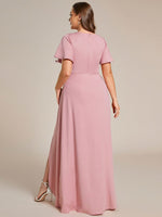 Tams sparkling evening or bridesmaid dress with flutter sleeve - Bay Bridal and Ball Gowns