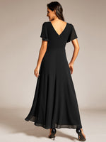 Shayna A-Line Chiffon Evening or Mother of Bride Dress with Sleeves