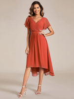 Jerry short summer chiffon bridesmaid dress