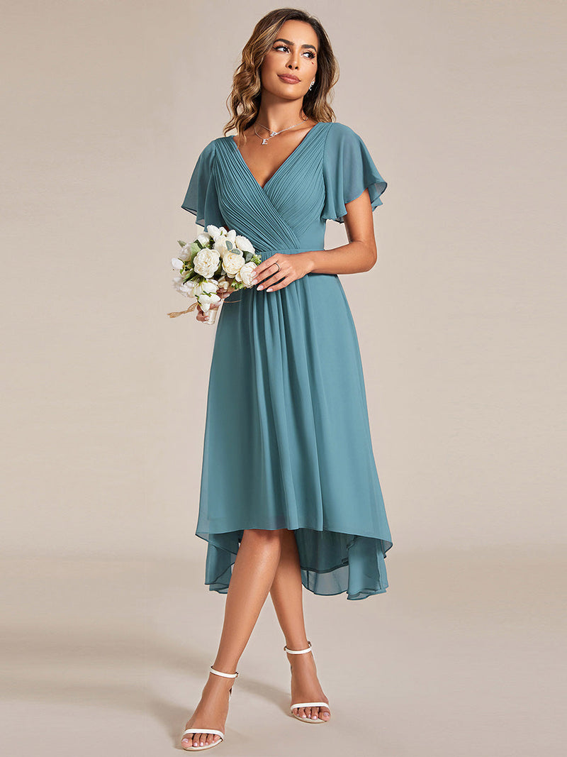 Jerry short summer chiffon bridesmaid dress