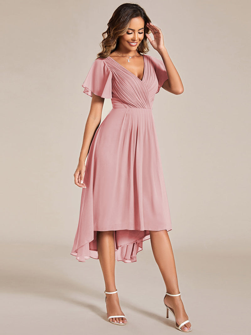 Jerry short summer chiffon bridesmaid dress