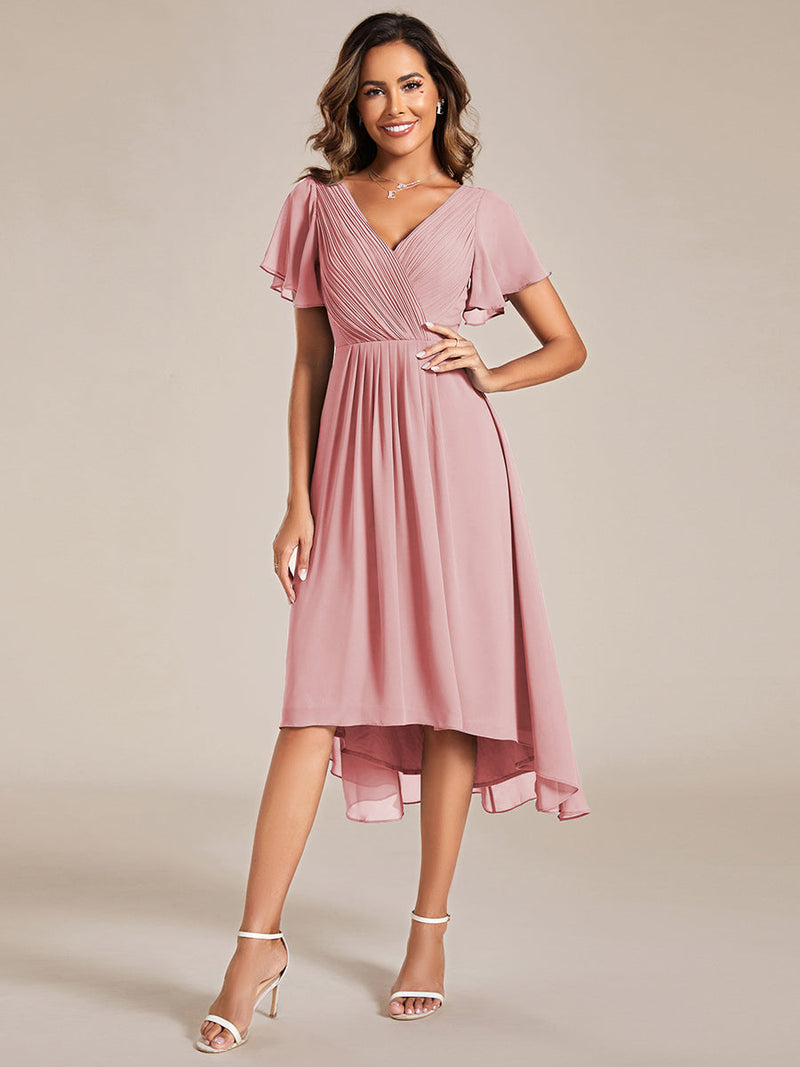 Jerry short summer chiffon bridesmaid dress