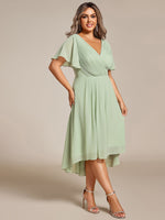 Jerry short summer chiffon bridesmaid dress