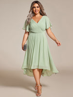 Jerry short summer chiffon bridesmaid dress