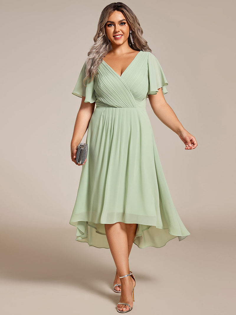 Jerry short summer chiffon bridesmaid dress