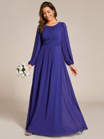 Rachel boat neck full sleeve evening or bridesmaid gown