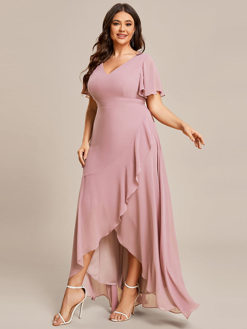 Sharana sleeved hi low bridesmaid dress in more colors