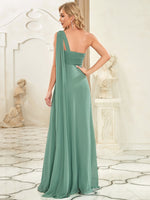 Emmerson one shoulder bridesmaid or event dress in chiffon - Bay Bridal and Ball Gowns