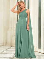 Emmerson one shoulder bridesmaid or event dress in chiffon - Bay Bridal and Ball Gowns