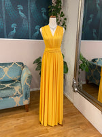 Luxe Gold Yellow Convertible Infinity bridesmaid dress Bay Bridal and Ball Gowns