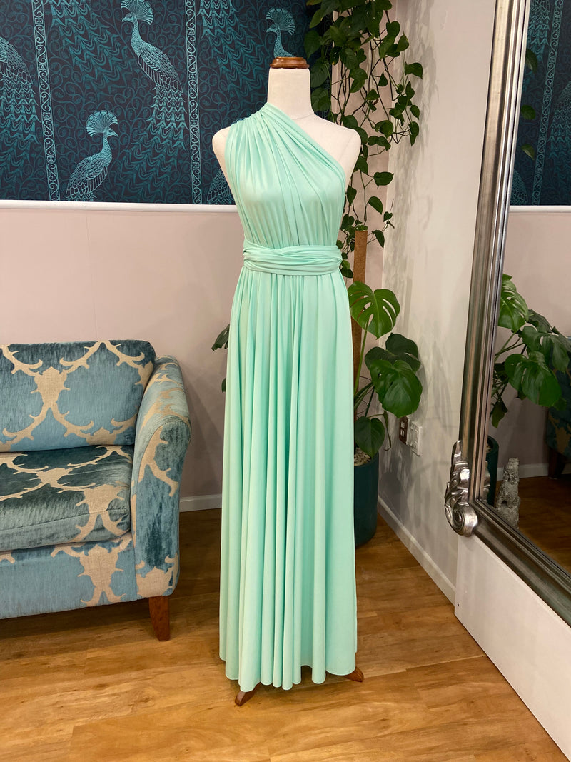 Luxe Mint Green Convertible Infinity bridesmaid dress Bay Bridal and Ball Gowns