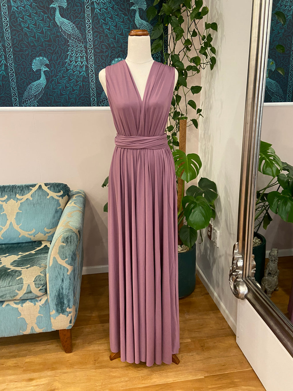 Luxe Rose Purple Convertible Infinity bridesmaid dress Bay Bridal and Ball Gowns