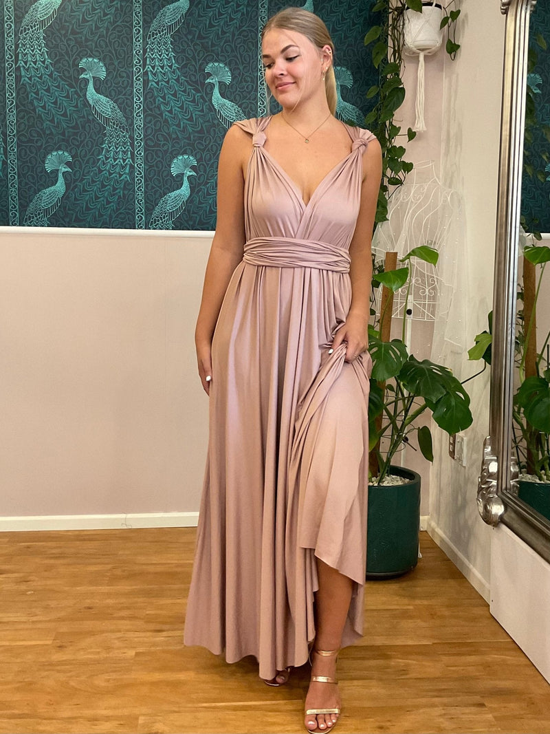 Infinity Bridesmaid Dress NZ – Wrap Dress – Taupe