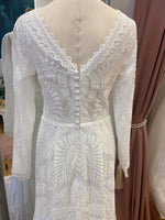 Madonna boho sleeved wedding dress in Ivory Express NZ wide Bay Bridal and Ball Gowns
