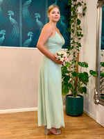 Malika elegant cross front cowl back bridesmaid dress Bay Bridal and Ball Gowns