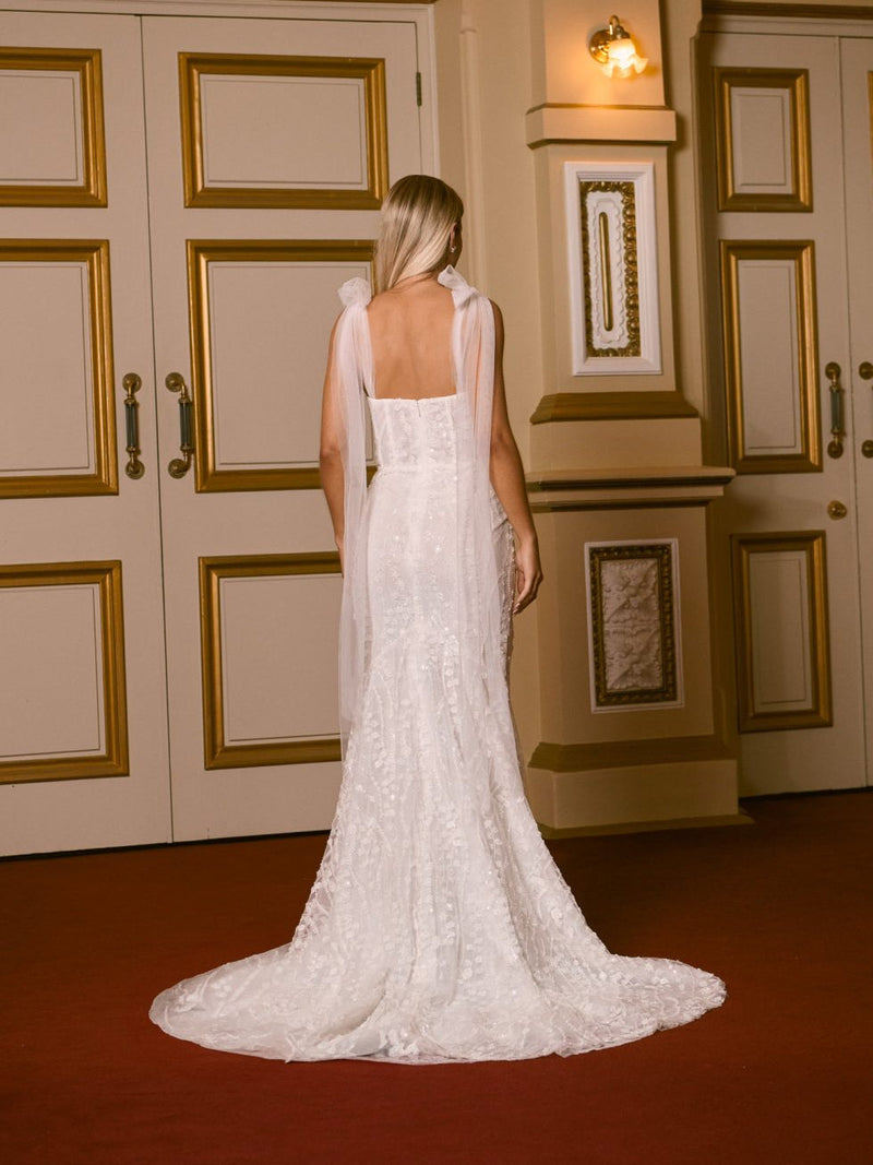 Zavana Bridal Ivory beaded corset gown s8 Express NZ Wide