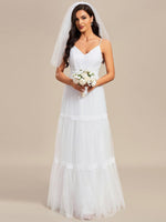 Amber thin strapped crochet boho Ivory wedding dress s16 Express NZ wide - Bay Bridal and Ball Gowns