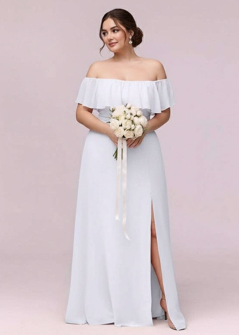 Anglela Beach Wedding Dress with Split