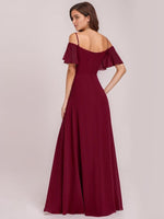 Aurora burgundy cold shoulder bridesmaid s24 dress Express NZ wide - Bay Bridal and Ball Gowns