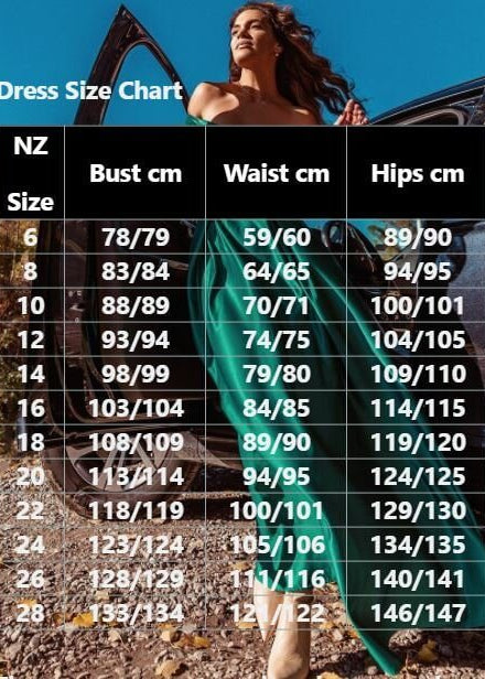 Bay Bridal Size Chart