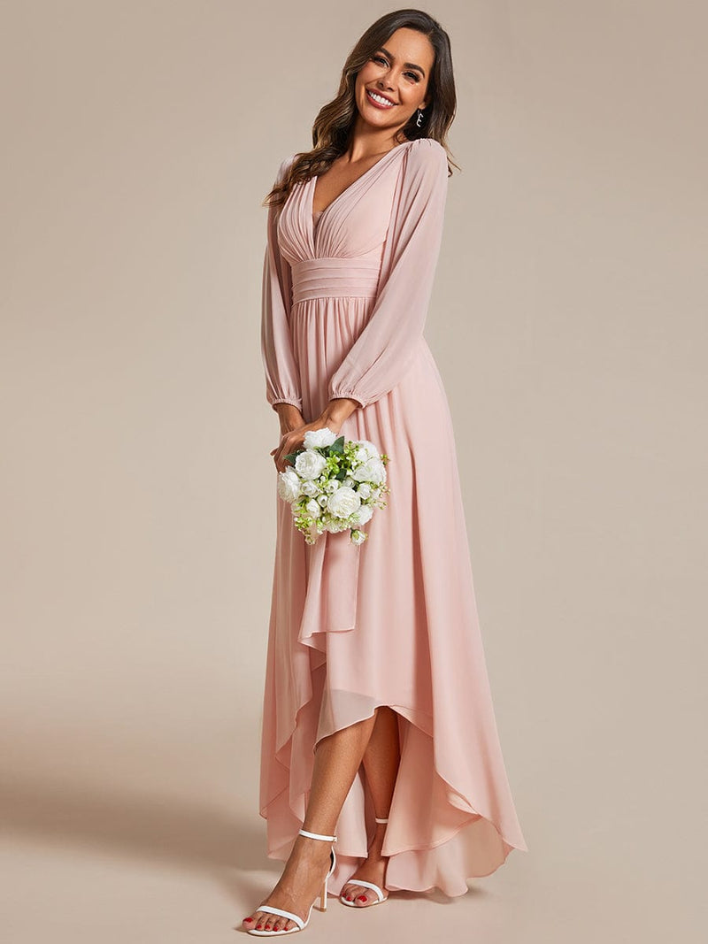 Belindy light pink long sleeve mother of the bride dress Express NZ wide - Bay Bridal and Ball Gowns