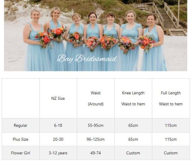 Belle Blue convertible Infinity bridesmaid dress with split Express NZ wide - Bay Bridal and Ball Gowns