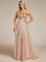 Cassandra rose gold tulle/sequin ball dress - Bay Bridal and Ball Gowns