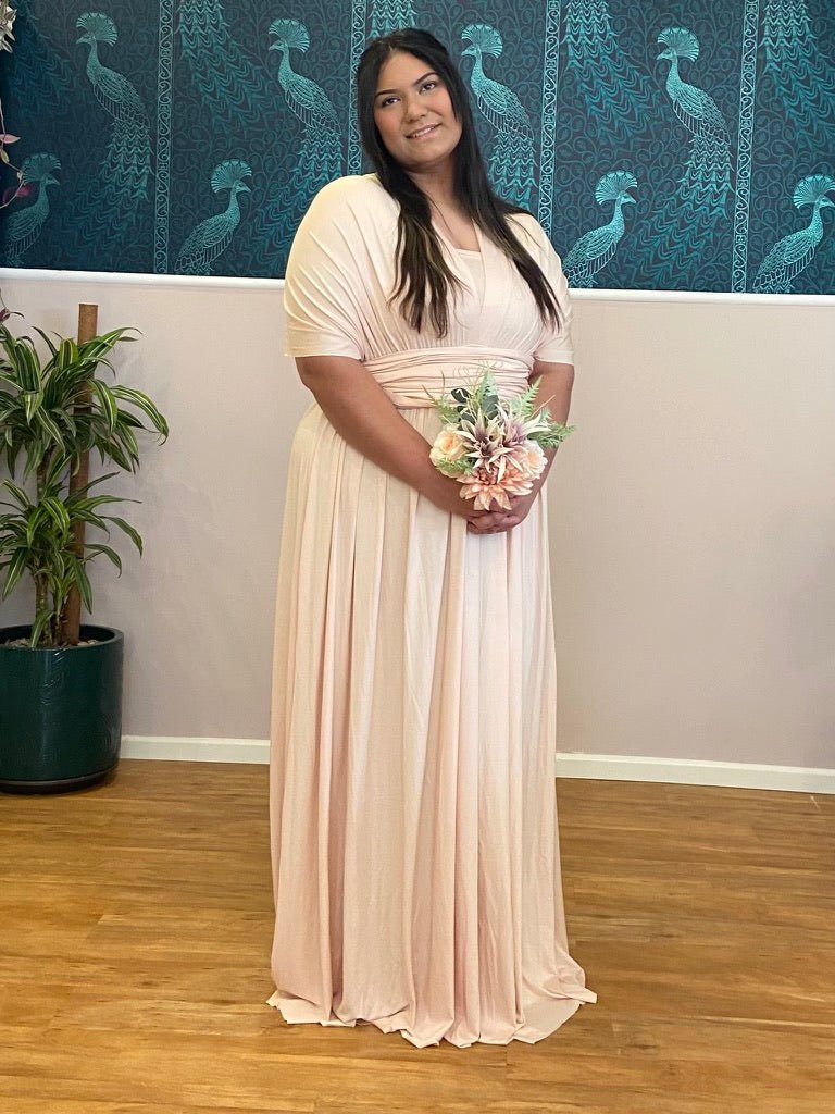 Luxe Custom Beige Infinity bridesmaid dress Luxe Custom Beige Infinity bridesmaid dress