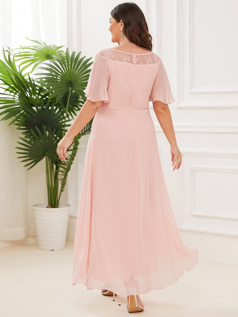 Connie tea length mother of the bride dress in light pink s6 Express NZ wide - Bay Bridal and Ball Gowns