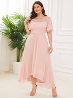 Connie tea length mother of the bride dress in light pink s6 Express NZ wide - Bay Bridal and Ball Gowns