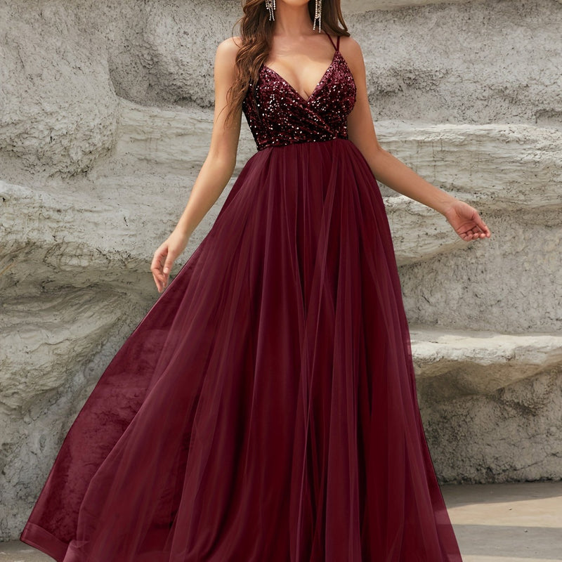 Constance strappy back burgundy ball dress Express NZ wide - Bay Bridal and Ball Gowns