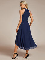 Corrie navy halter mother of the bride/groom dress Express NZ wide - Bay Bridal and Ball Gowns