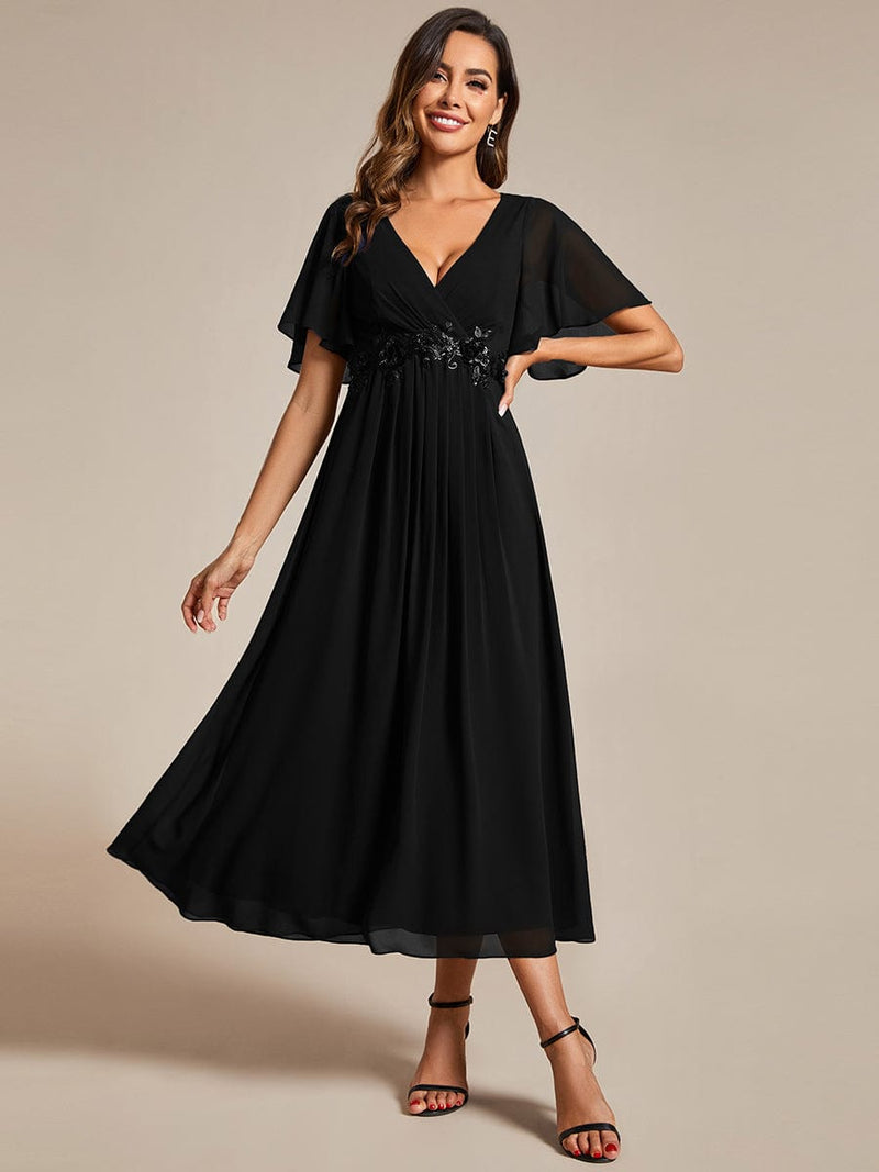 Corrieanne midi evening dress in black s18 Express NZ wide - Bay Bridal and Ball Gowns